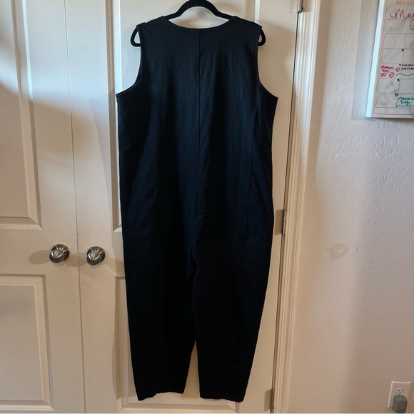 Eileen Fisher Zip Front Cotton Blend Ponte Lantern Jumpsuit - Picture 6 of 10